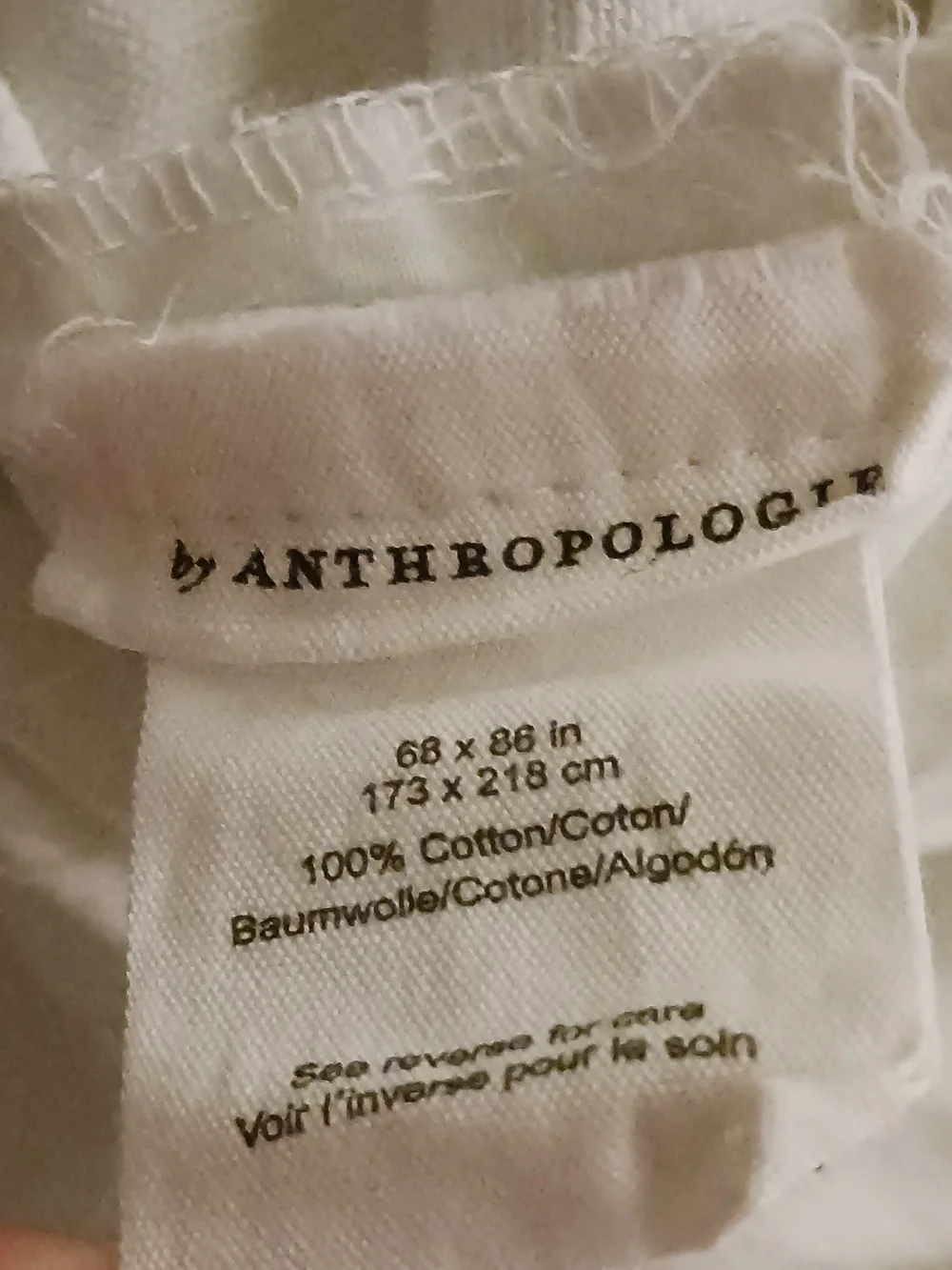 Anthropologie Bryony Cotton Slub Printed Duvet Cover NWOT 100% Cotton Twin